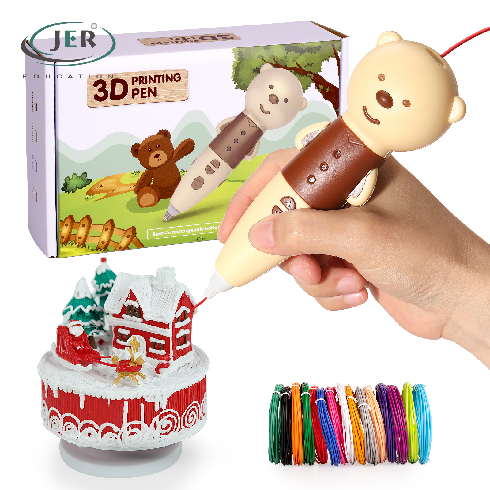 Christmas Hot Selling Drawing Gift 3d Printing Pen for Children Doodler Painting Pen with PCL Filament Educational Toys 3d Pen