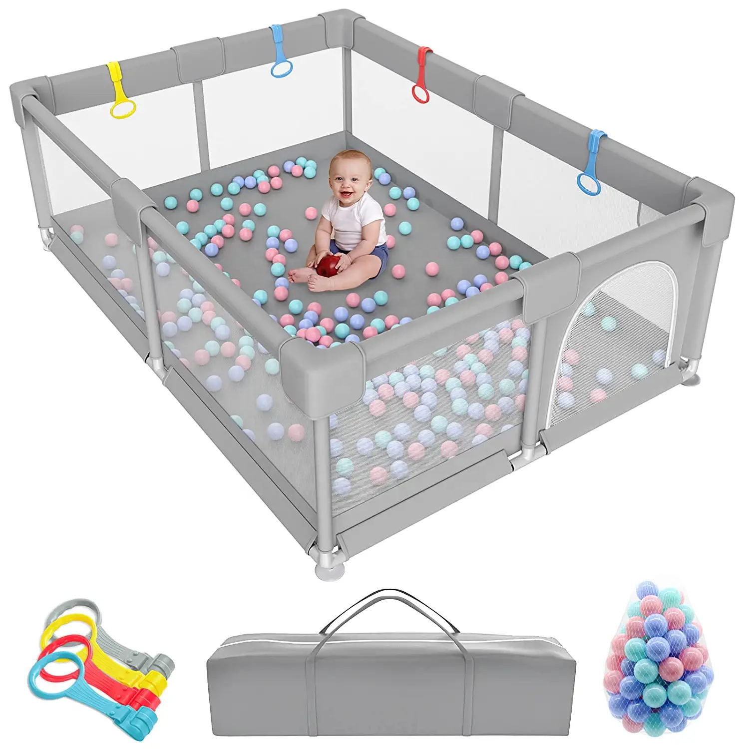 Durable & Safe Collapsible Playpen for 0-3 Years Old Indoor Portable Baby Toy Cute Design Fall-Proof Safety Feature Made China