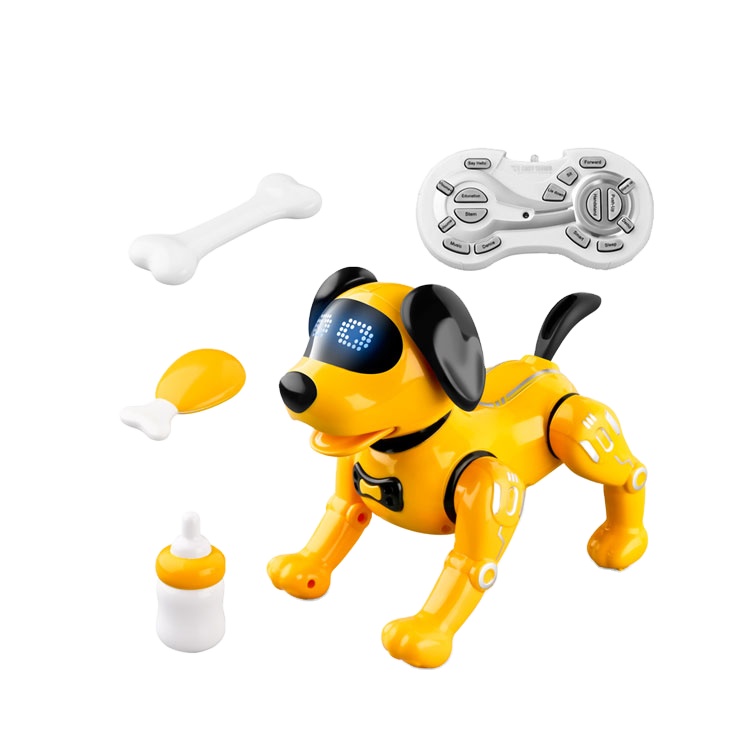 ITTL Children's Walking Dog Toy Early Educational Intelligent Animal Remote Control Toys Robot Dog