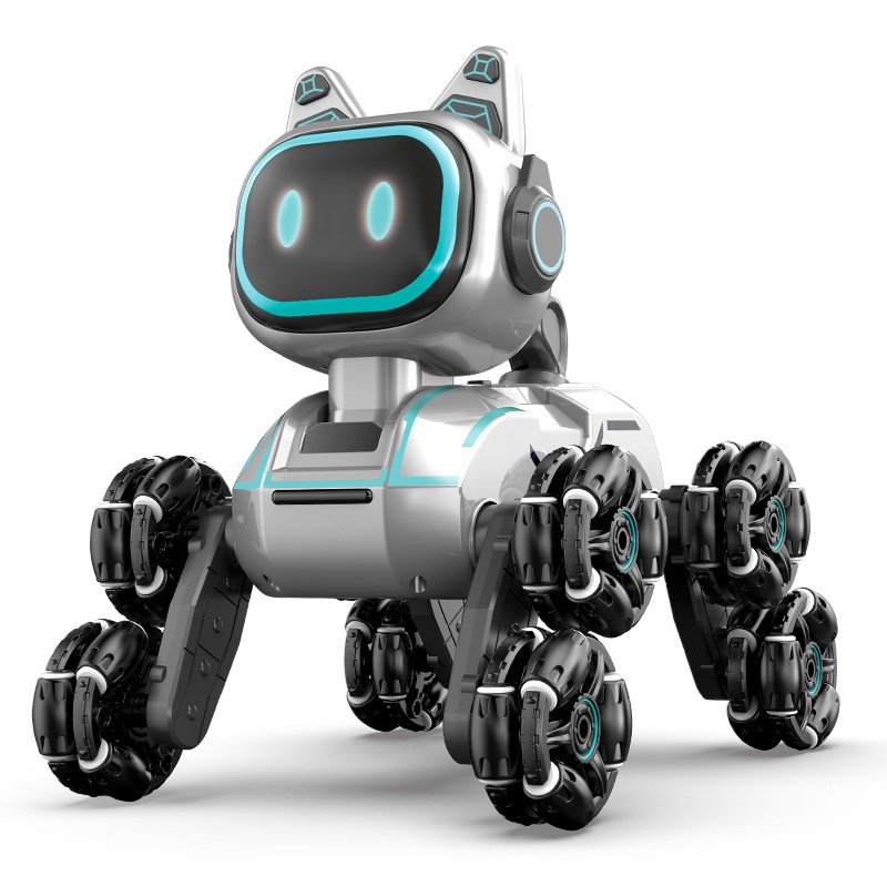 New Children's AI Intelligent Remote-controlled Mechanical Dog Toy, 8-wheel and 4-wheel Drive Mechanical Climbing Robot Gift